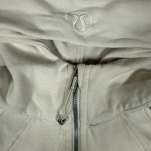 Lululemon Scuba Oversized Half-Zip Hoodie Sweatshirt Light Beige Size XS/S - Picture 2 of 7